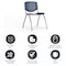 Flash Furniture HERCULES Series 880 lb. Capacity Navy Plastic Stack Chair with Titanium Gray Powder Coated Frame RUT-F01A-NY-GG - alternate 4
